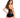 Criss Cross V Shape And Wet Look Teddy- 55010- Black- S
