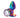 Rear Assets Small Butt Plug - Rainbow with Clear Gem