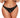 Lace & Pearls Crotchless Thong - Black - QS
