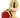 Rear Assets Medium Butt Plug - Gold with Red Rose