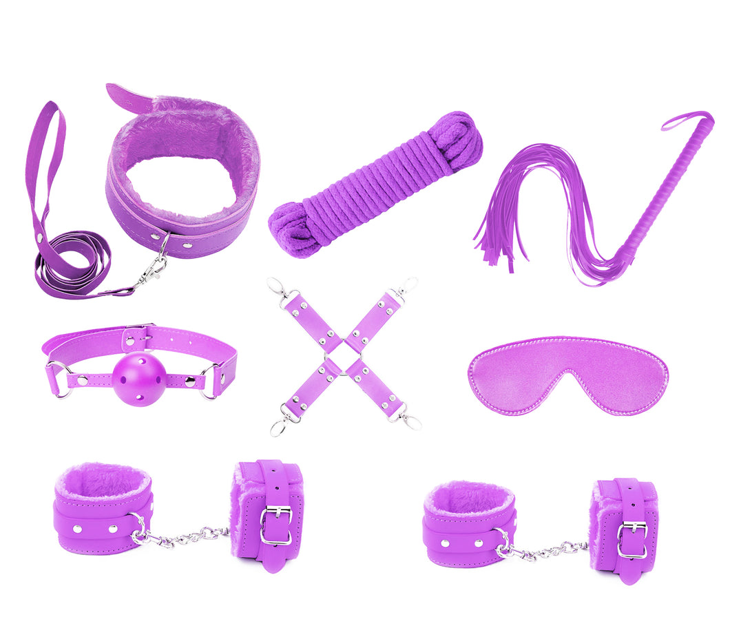 Love in Leather Bondage Kit Purple