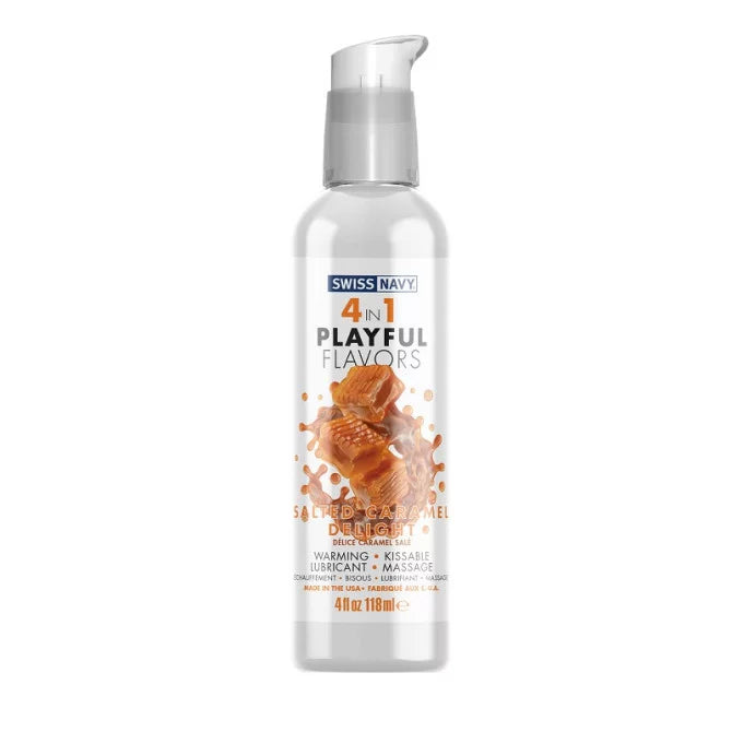 SWISS NAVY PLAYFUL 4 IN 1 SALTED CARAMEL DELIGHT 4OZ/118ML