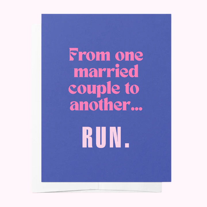 CARD - FROM ONE MARRIED COUPLE TO ANOTHER...