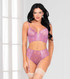 Load image into Gallery viewer, Laced with love bra set- Mauve- L
