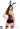 Criss Cross V Shape And Wet Look Teddy- 55010- Black- S