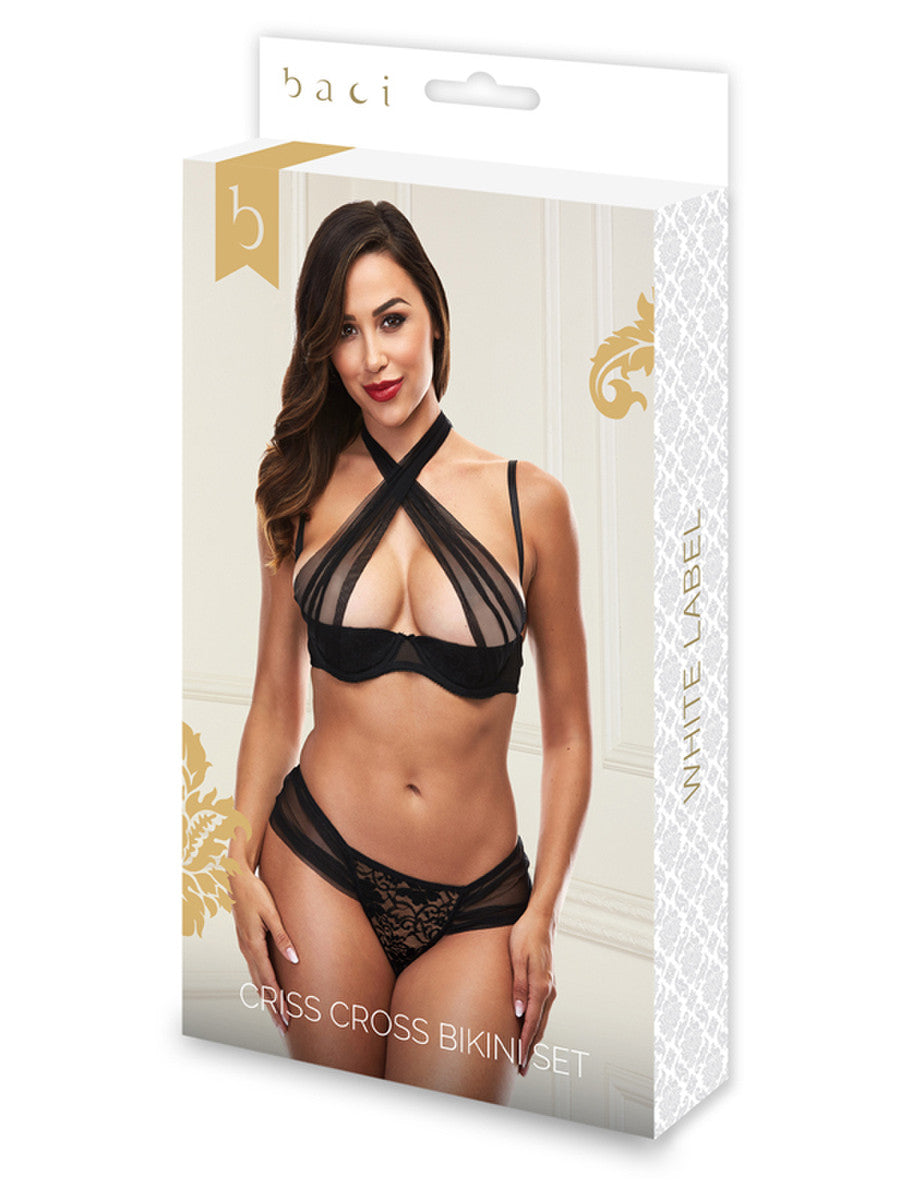 BACI CRISS CROSS BIKINI SET 3176 BLACK ML