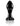 Crystal Flower Butt Plug - Black