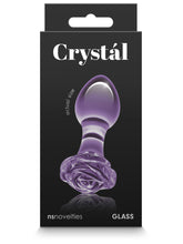 Load image into Gallery viewer, Crystal Glass Rose Purple
