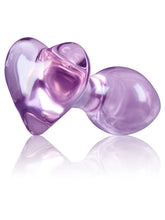 Load image into Gallery viewer, Crystal Glass Heart Purple
