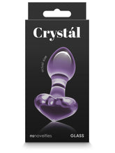 Load image into Gallery viewer, Crystal Glass Heart Purple
