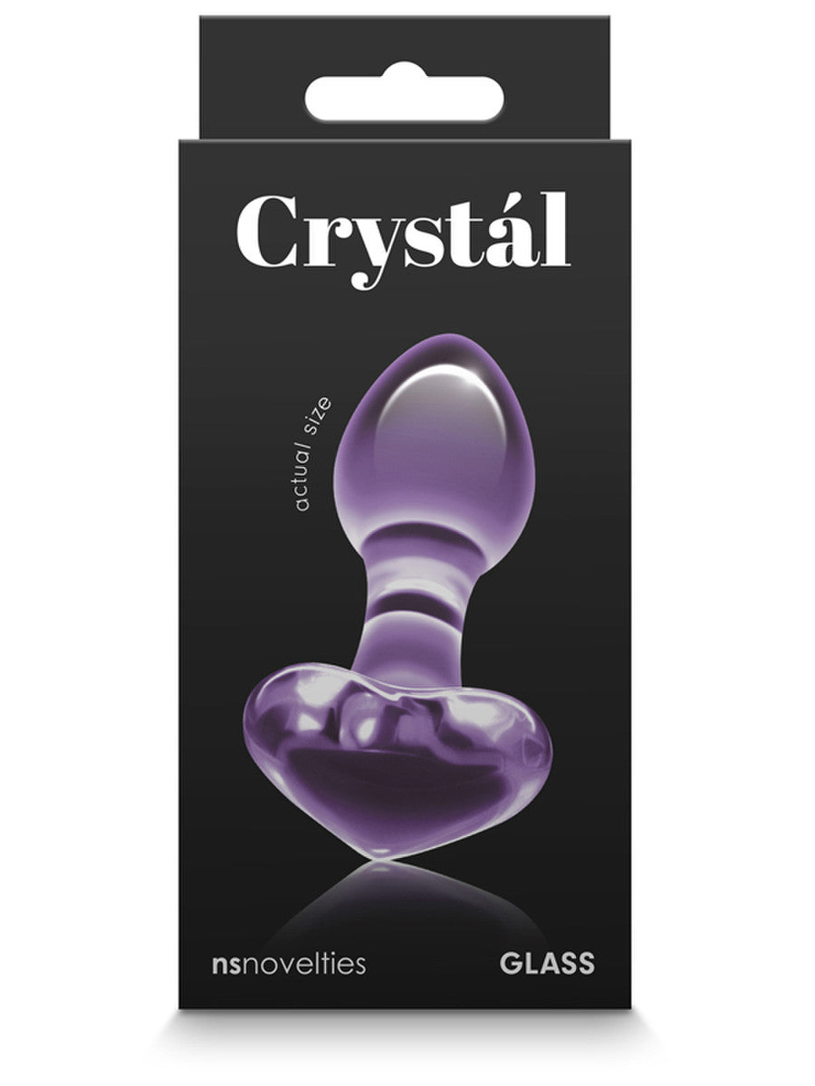 Crystal Glass Heart Purple