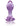 Crystal Glass Heart Purple