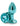 Rear Assets Petite Butt Plug - Teal with Teal Gem