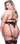 Baci 3PC Strappy Bra, Garter & Panty Set - Black Queen Size