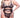 Baci 3PC Strappy Bra, Garter & Panty Set - Black Queen Size