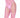 MUSIC LEGS 1783 FLORAL BODYSTOCKING WITH FAUX GARTER AND STOCKING. PINK O/S
