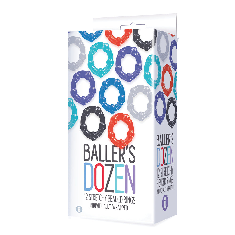 Ballers Dozen 12 Stretchy Beaded C-Rings