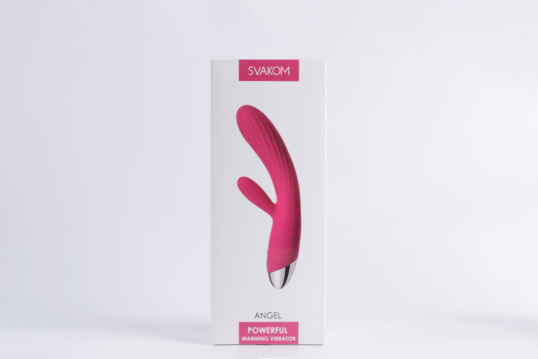 SVAKOM ANGEL POWERFUL WARMING VIBRATOR PLUM RED