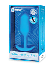 Load image into Gallery viewer, B-VIBE VIBRATING SNUG PLUG 3 LARGE BLUE
