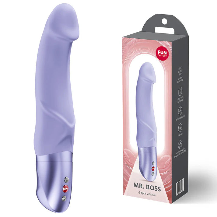 Mr Boss G Spot vibrator purple curved personal massager toy