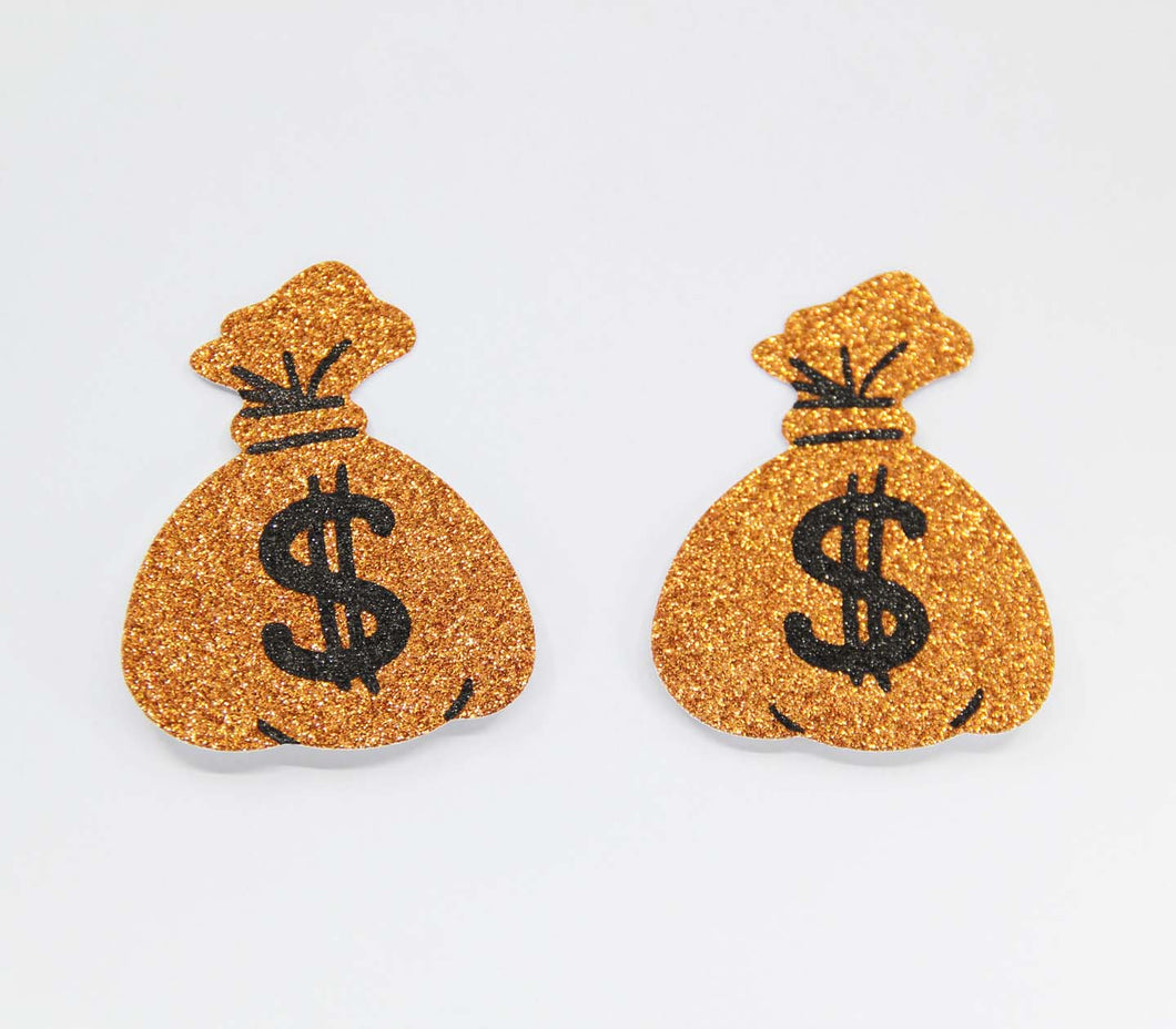 Money Bags Pasties Black & Gold  $ sign