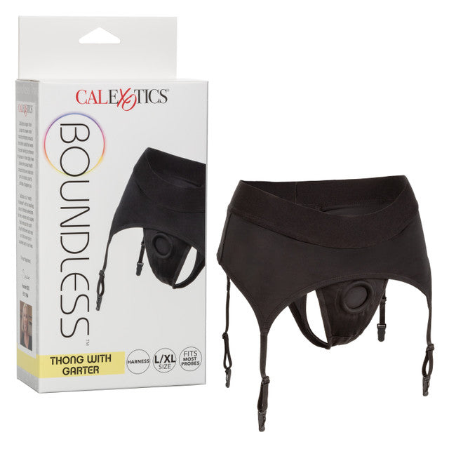 CALEXOTICS BOUNDLESS THONG AND GARTER HARNESS L/XL