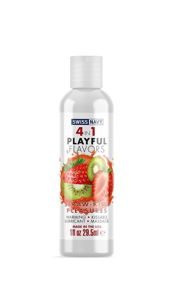 4 IN 1 PLAYFUL FLAVORS STRAWBERRY/KIWI PLEASURE 1 OZ