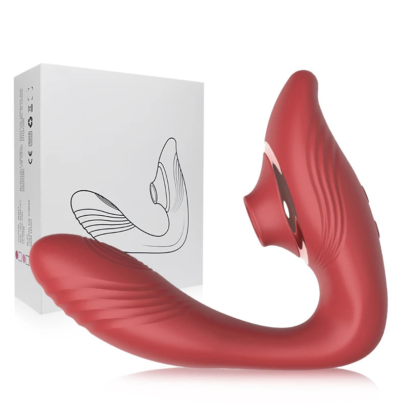 Becky Sucking & Slapping Vibrator - Red
