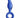 Gripper Hand Blowen Glass Anal Plug - Blue