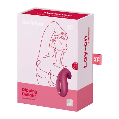 Satifyer- Dipping Delight- Lay On Vibrator- Berry