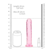 Load image into Gallery viewer, REALROCK 20CM STRAIGHT DILDO - PINK

