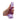 Crystal Clear Dildo Purple  7" with Balls