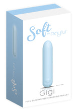 Load image into Gallery viewer, SOFT BY PLAYFUL GIGI - FULL SILICONE RECHARGEABLE BULLET BLUE
