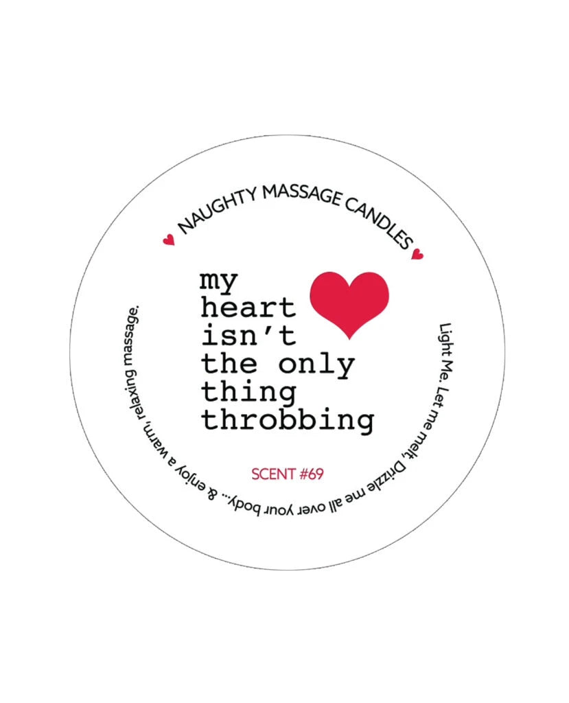 MY HEART ISNT THE ONLY THING THROBBING MINI MASSAGE CANDLE 1.7OZ SCENT 69