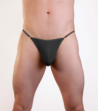 Load image into Gallery viewer, LOVE IN LEATHER MEN420 MENS LYCRA G-STRING BLACK S/M
