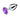 Metal Plug with Round Gem Purple
