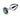 Silver Butt Plug with Round Rainbow Gem