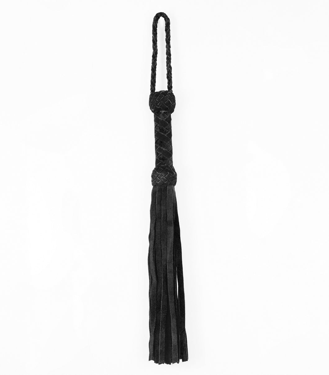 WHI013BLK LOVE IN LEATHER SUEDE FLOGGER