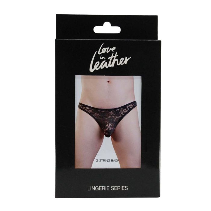 mens black lace thong g string underwear soft stretch lace design