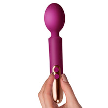Load image into Gallery viewer, Rocks-Off- ORIEL- Rechargeable Wand- Fushia and Gold
