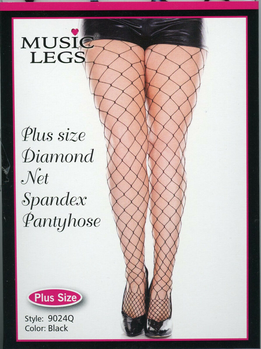 Diamond Net Spandex Pantyhose Plus Size