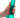 8" Realistic Dildo with Balls - Turquoise