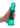 8" Realistic Dildo with Balls - Turquoise