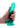 7'' Realistic Dildo With Balls - Turquoise