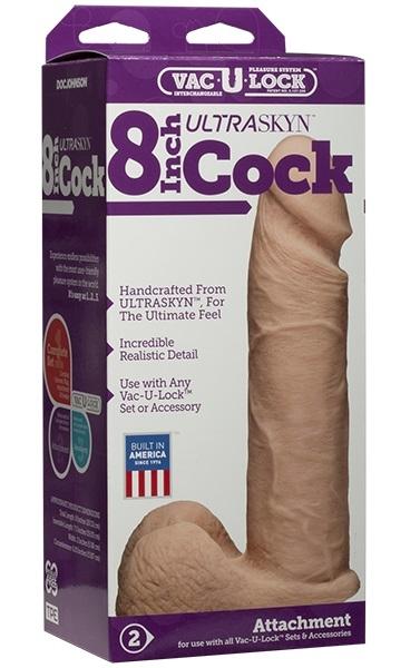 COCK & BALLS 8'' VAC U LOCK