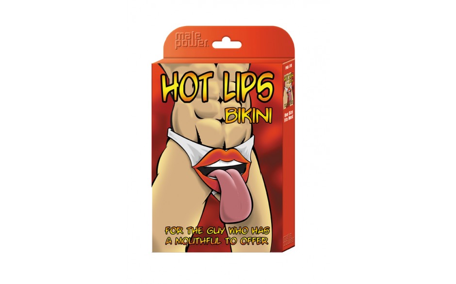 HOT LIPS BIKINI NOVELTY UNDERWEAR PAK-703-BLACK