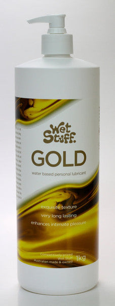 WET STUFF GOLD WATER BASED LUBE 1KG PUMP