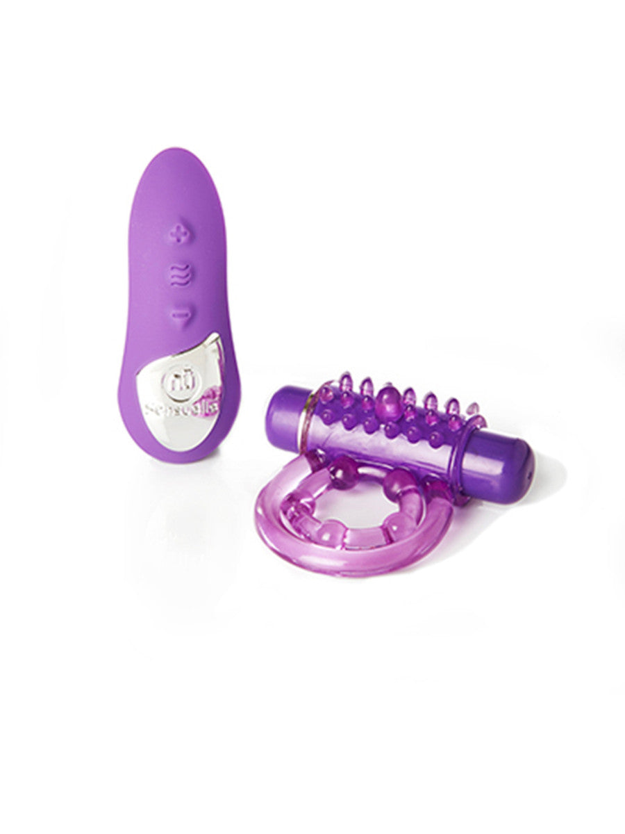 NU SENSUELLE RECHARGEABLE REMOTE BULLET RING PURPLE