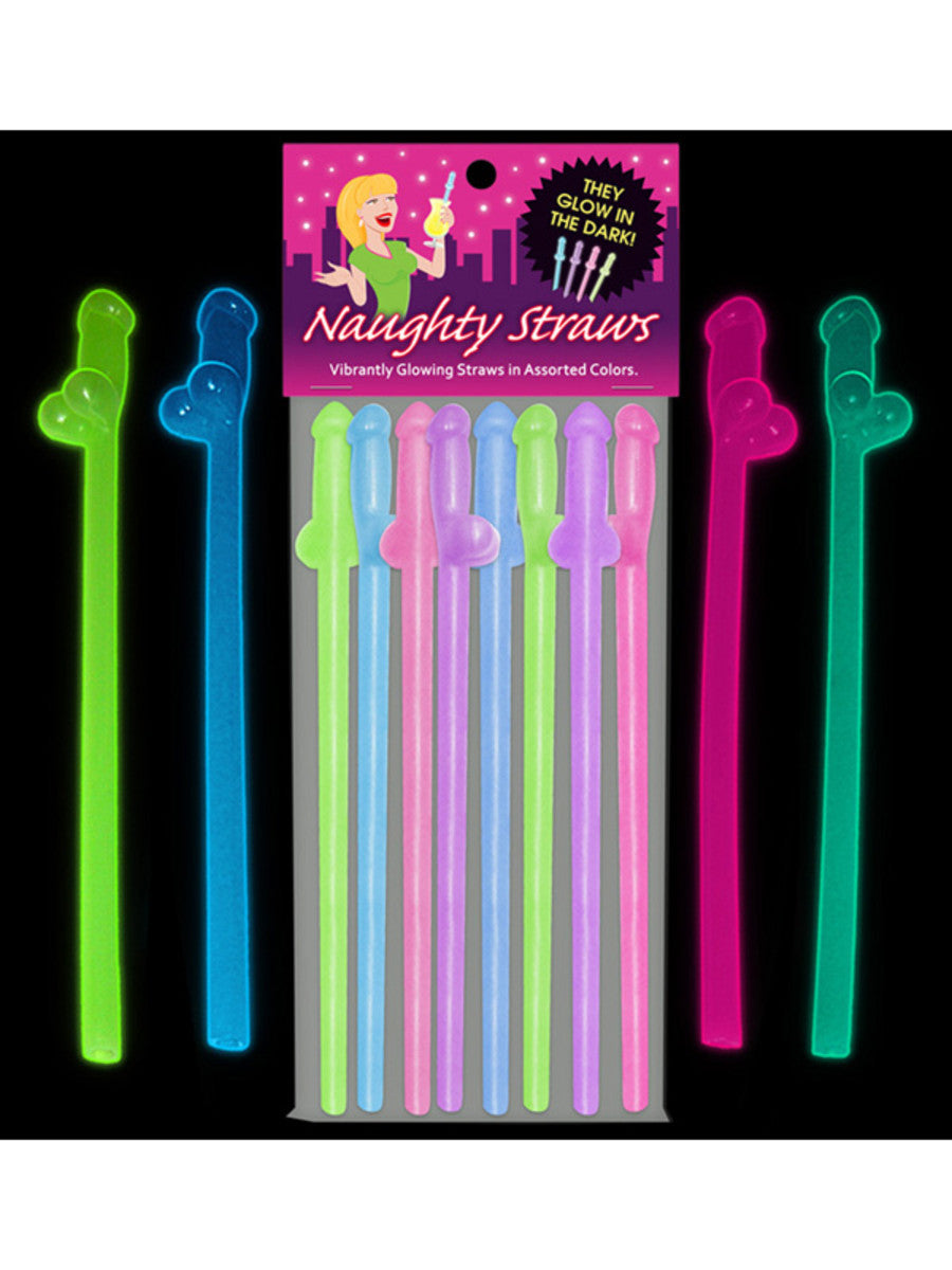 NAUGHTY STRAWS GLOW IN THE DARK COLOURS