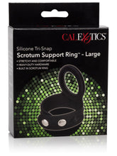 Load image into Gallery viewer, CALEXOTICS SILICONE TRI-SNAP SCROTUM SUPPORT RING LARGE
